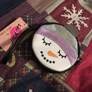Betsey Johnson Sparkling Snowman ☃️ Wristlet